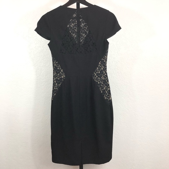 Tahari-Arthur S. Levin-Black & Tan Sheath Dress-6 - Picture 7 of 8